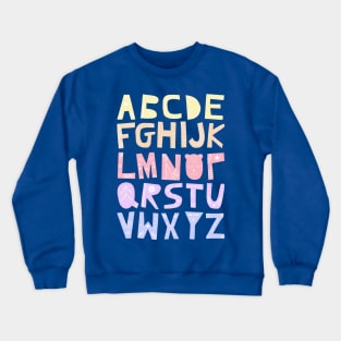 Decorated Alphabet (pastel colors) Crewneck Sweatshirt